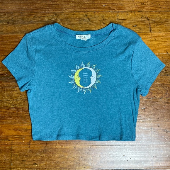 Tops - Nikxie Los Angeles To the Moon and Never Back Crop Top #126N
